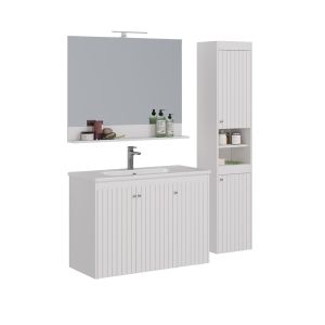 Тумба под раковину Lemark Romance LM07R100T 100 см белый глянец