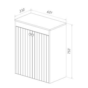 Шкаф Lemark ROMANCE LM07R35N-SH 60 см напольный Белый глянец