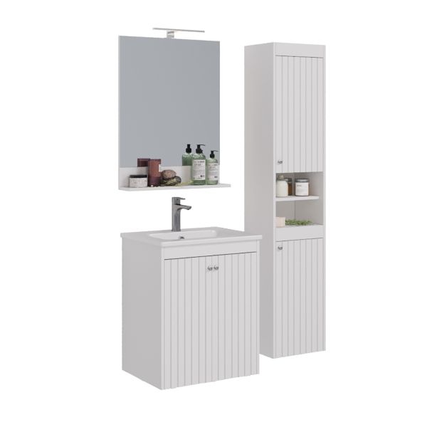 Тумба под раковину Lemark Romance LM07R60T 60 см белый глянец