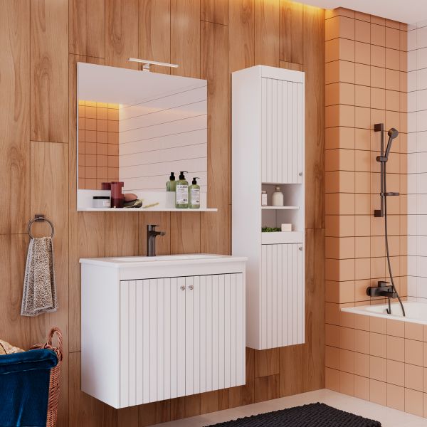 Тумба под раковину Lemark Romance LM07R80T 80 см белый глянец Тумба под раковину Lemark Romance LM07R80T 80 см белый глянец