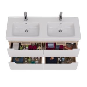 Тумба под раковину Lemark Olivia LM08OL125T 125 см белый глянец
