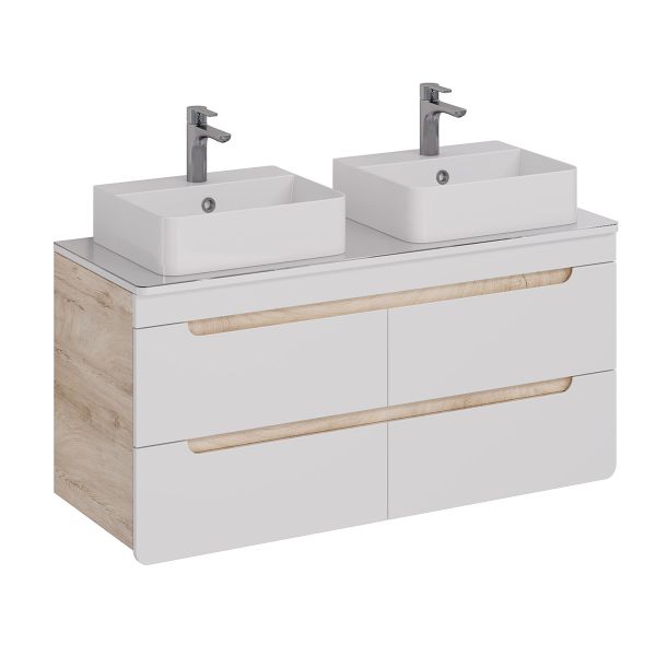Тумба под раковину Lemark Olivia LM08OL125T 125 см белый глянец