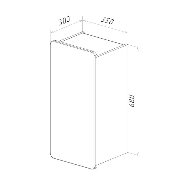 Шкаф Lemark Olivia LM08OL35PL 35 см подвесной Белый глянец