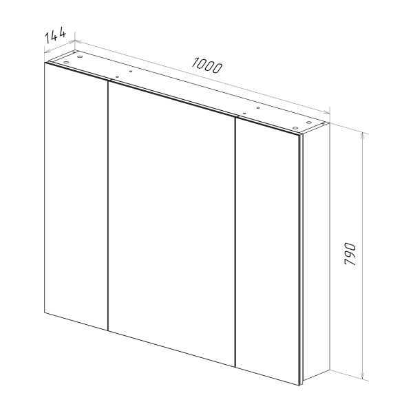 Зеркало-шкаф Lemark Universal LM100ZS-U 100 см подвесной