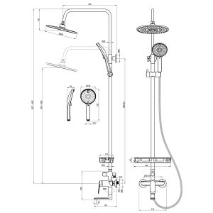 Душевая стойка Lemark Verba LM11462C хром