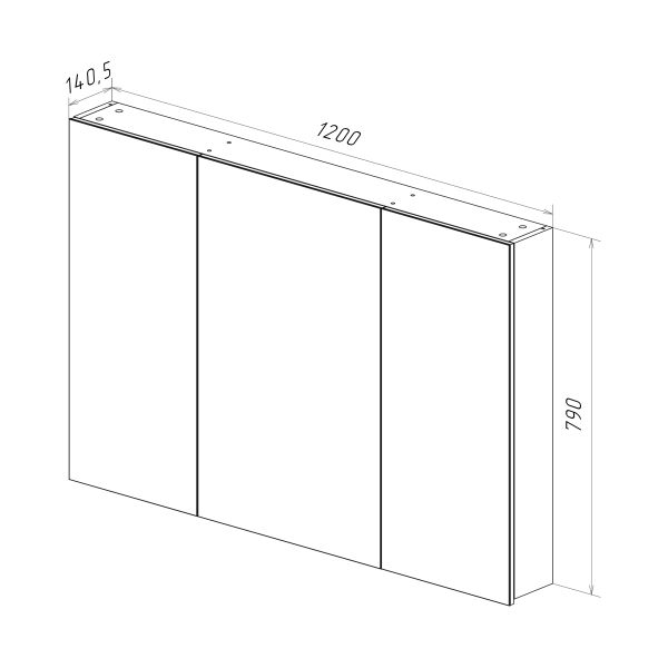 Зеркало-шкаф Lemark Universal LM120ZS-U 120 см подвесной