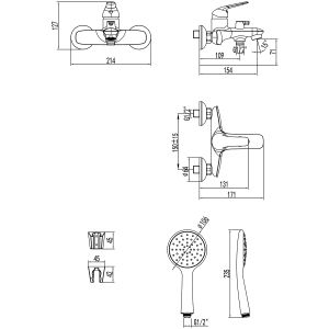 Смеситель для ванны Lemark Plus Advance LM1214C хром