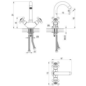 Смеситель для раковины Lemark Standard LM2107C хром