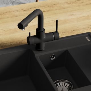 Смеситель для кухни Lemark Comfort LM3061PAN с подключением к фильтру питьевой воды антрацит Смеситель для кухни Lemark Comfort LM3061PAN с подключением к фильтру питьевой воды антрацит