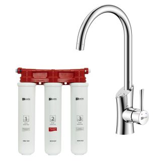 Смеситель для кухни Lemark LM3072C085 в комплекте с фильтром Basic для очистки воды от хлора и вредных примесей сталь Смеситель для кухни Lemark LM3072C085 в комплекте с фильтром Basic для очистки воды от хлора и вредных примесей сталь