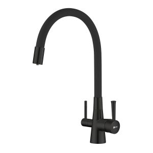 Смеситель для кухни Lemark LM3075BL085 с фильтром Basic для очистки воды от хлора и вредных примесей чёрный