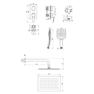 Душевой комплект Lemark Atlantiss LM3249C хром Душевой комплект Lemark Atlantiss LM3249C хром