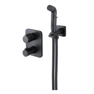 Гигиенический душ со смесителем Lemark Bronx LM3740BL термостатический чёрный Гигиенический душ со смесителем Lemark Bronx LM3740BL термостатический чёрный