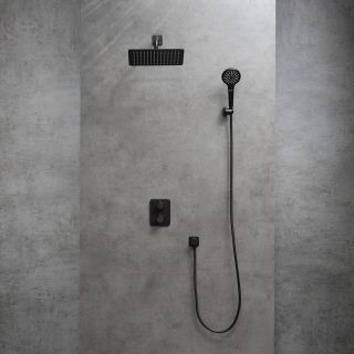 Душевой комплект Lemark Bronx LM3749BL с термостатом чёрный Душевой комплект Lemark Bronx LM3749BL с термостатом чёрный