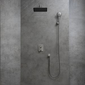 Душевой комплект Lemark Bronx LM3749GM с термостатом графит