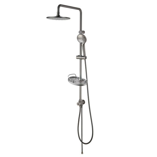 Душевая стойка Lemark Bronx LM3788GM без смесителя графит