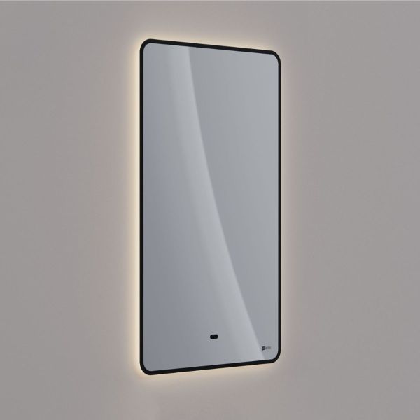 Зеркало Lemark Mioblack LM45ZM-black 45 см подвесное с подсветкой