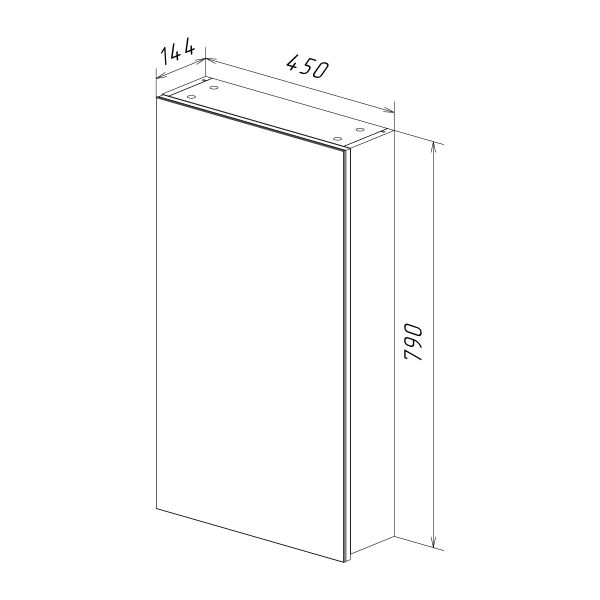 Зеркало-шкаф Lemark Universal LM45ZS-U 45 см подвесной