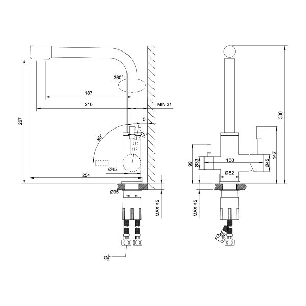 Смеситель Lemark Expert  LM5061LGN для кухни