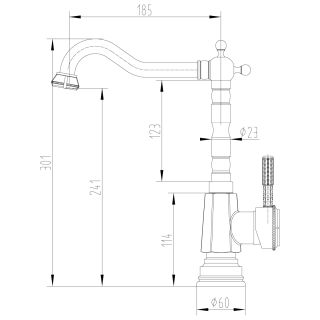 Смеситель для кухни Lemark Жасмин LM6605B/00 бронза