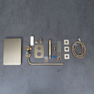 Душевой комплект Lemark Ursus LM7222BG брашированное золото Душевой комплект Lemark Ursus LM7222BG брашированное золото