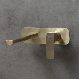 Встраиваемый смеситель для раковины Lemark Ursus LM7226BG брашированное золото