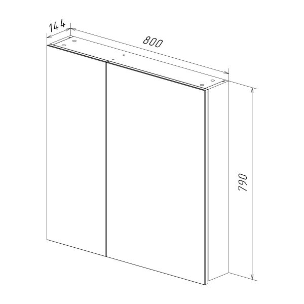Зеркало-шкаф Lemark Universal LM80ZS-U 80 см подвесной