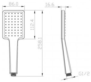 Душевая лейка Lemark хром LM8124C