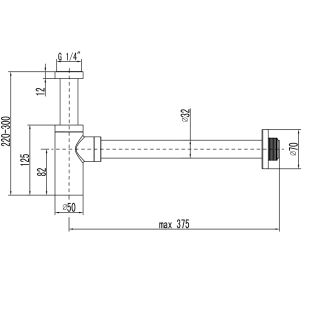 Сифон для раковины Lemark LM8300B бронза