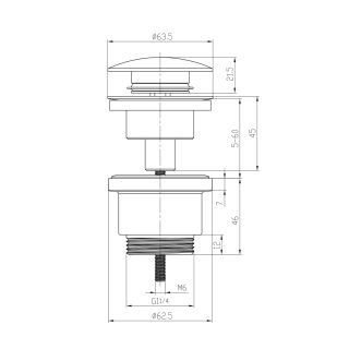 Донный клапан Lemark LM8500MW белый матовый