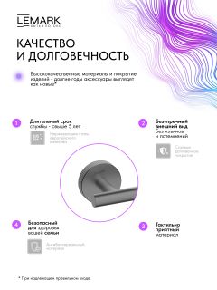 Полотенцедержатель Lemark Белуга LMA-8013S-GM графит