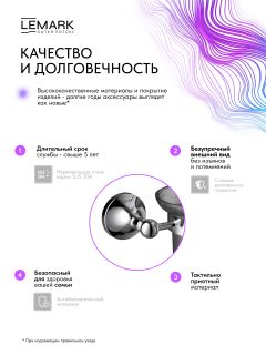 Ёршик для унитаза Lemark Пушкин LMA-8621S-C хром