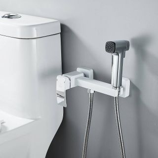 Гигиенический душ со смесителем Rose R1505F-1 белый/хром Гигиенический душ со смесителем Rose R1505F-1 белый/хром