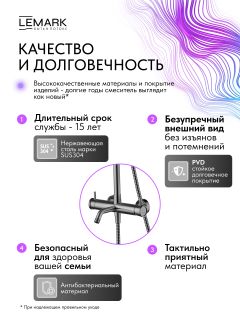 Душевая стойка Lemark Зенит LMF-1626S-BRGMN графит