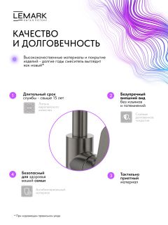 Смеситель для кухни Lemark Сибирь LMF-7072B-GM графит
