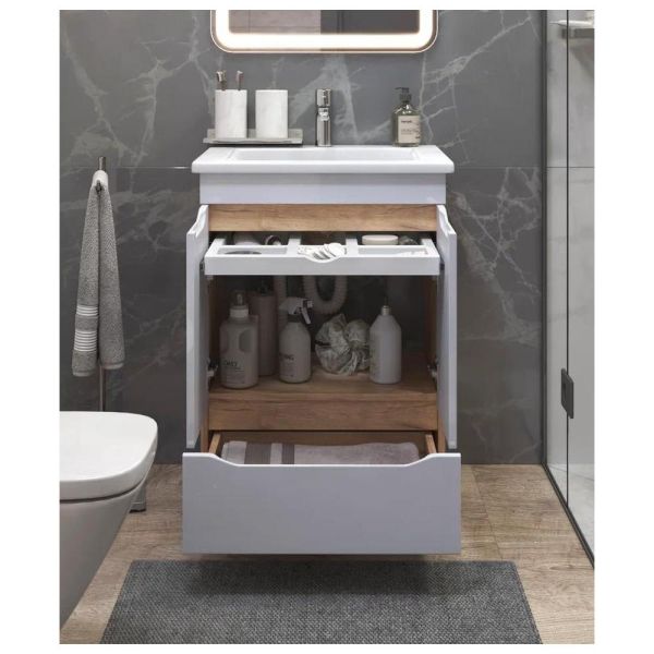 Тумба под раковину напольная Vigo Grani tn.GRI.ELI.60.2D.1Y 60 см дуб золотой