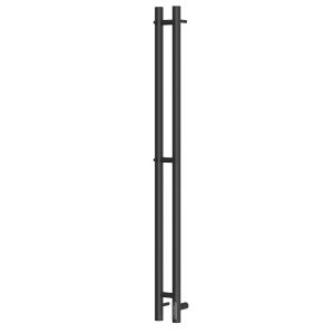 Полотенцесушитель электрический APEXTERMO Luna LN10111BM 1100x80 с крючками черный матовый