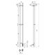 Полотенцесушитель электрический APEXTERMO Luna LN10111GF 1100x80 с крючками графит металлик