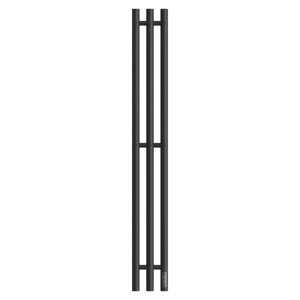 Полотенцесушитель электрический APEXTERMO Luna LN10112BM 1100x120 с крючками черный матовый