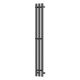 Полотенцесушитель электрический APEXTERMO Luna LN10112BM 1100x120 с крючками черный матовый