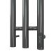 Полотенцесушитель электрический APEXTERMO Luna LN10112GF 1100x120 с крючками графит металлик
