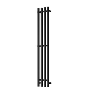 Полотенцесушитель электрический APEXTERMO Luna LN10113BM 1100x180 с крючками черный матовый