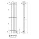 Полотенцесушитель электрический APEXTERMO Luna LN10113BM 1100x180 с крючками черный матовый