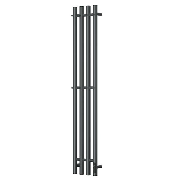 Полотенцесушитель электрический APEXTERMO Luna LN10113GF 1100x180 с крючками графит металлик