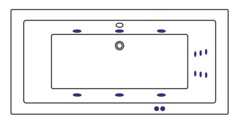 Гидромассажная ванна Whitecross Savia Duo 0103.170080.100.LINE.GL 170x80см Line золото
