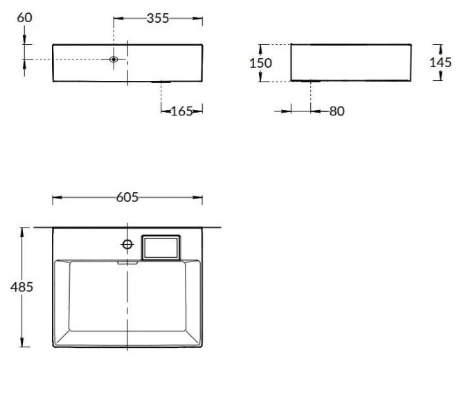 Раковина Kerama Marazzi Logica LO.wb.60.1 60 см белый