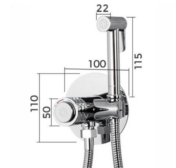 Гигиенический душ со смесителем Gappo G7288 хром