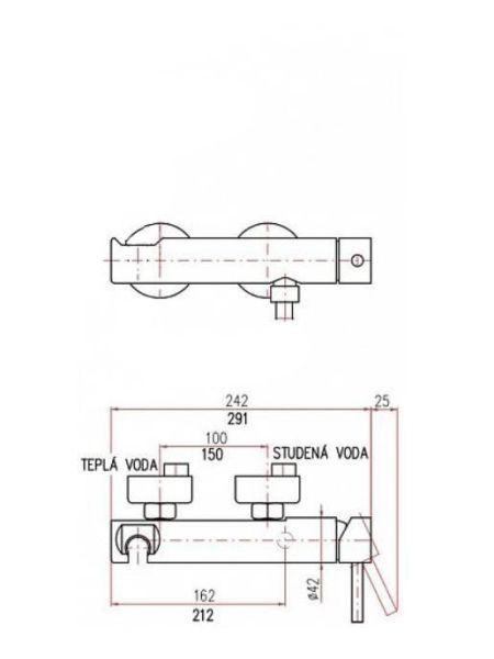Смеситель для душа Rav Slezak Seina SE980.5CMAT черный