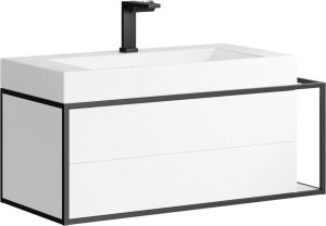 Подвесная тумба под раковину Clarberg Logic LOG0110L 100см белый