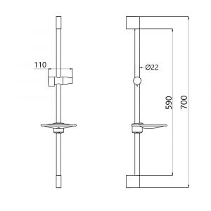 Душевой гарнитур Maretti AC20M11-015, хром